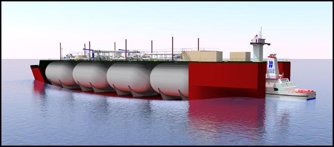 Image of rendering of Waller Marine's LNG ATB - Cutaway view