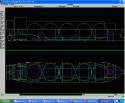 Image of GHS model used for Trim and Stability Analysis and Seakeeping